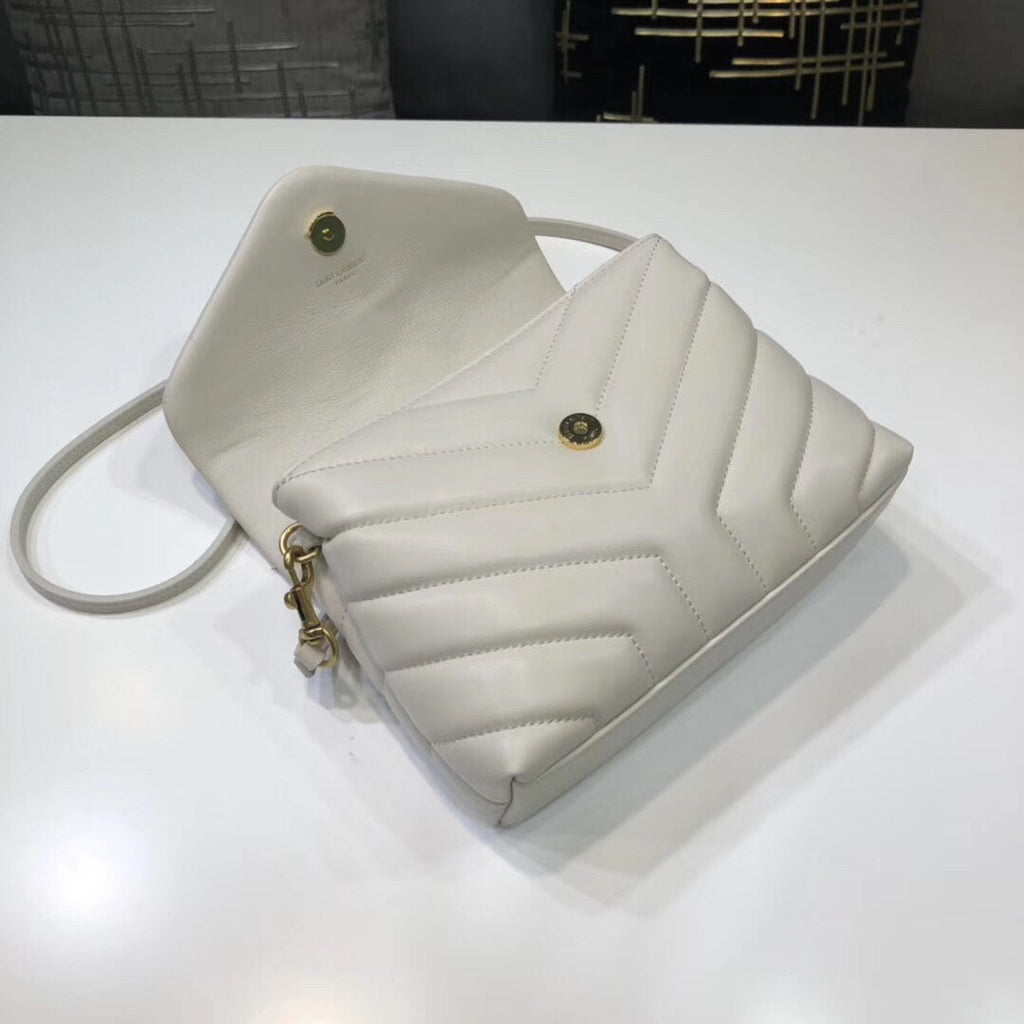 Loulou Mini Shoulder Bag White For Women 7in/18cm YSL