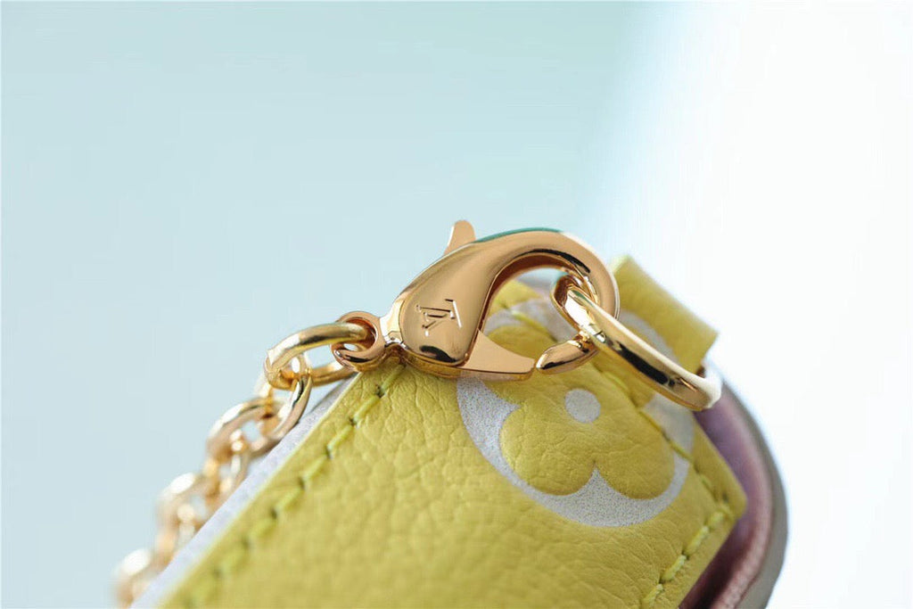 Louis Vuitton Pochette Felicie Monogram Empreinte Pink/ Beige/ Yellow For Women,  Shoulder And Crossbody Bags 21cm/8.3in Louis Vuitton M81359