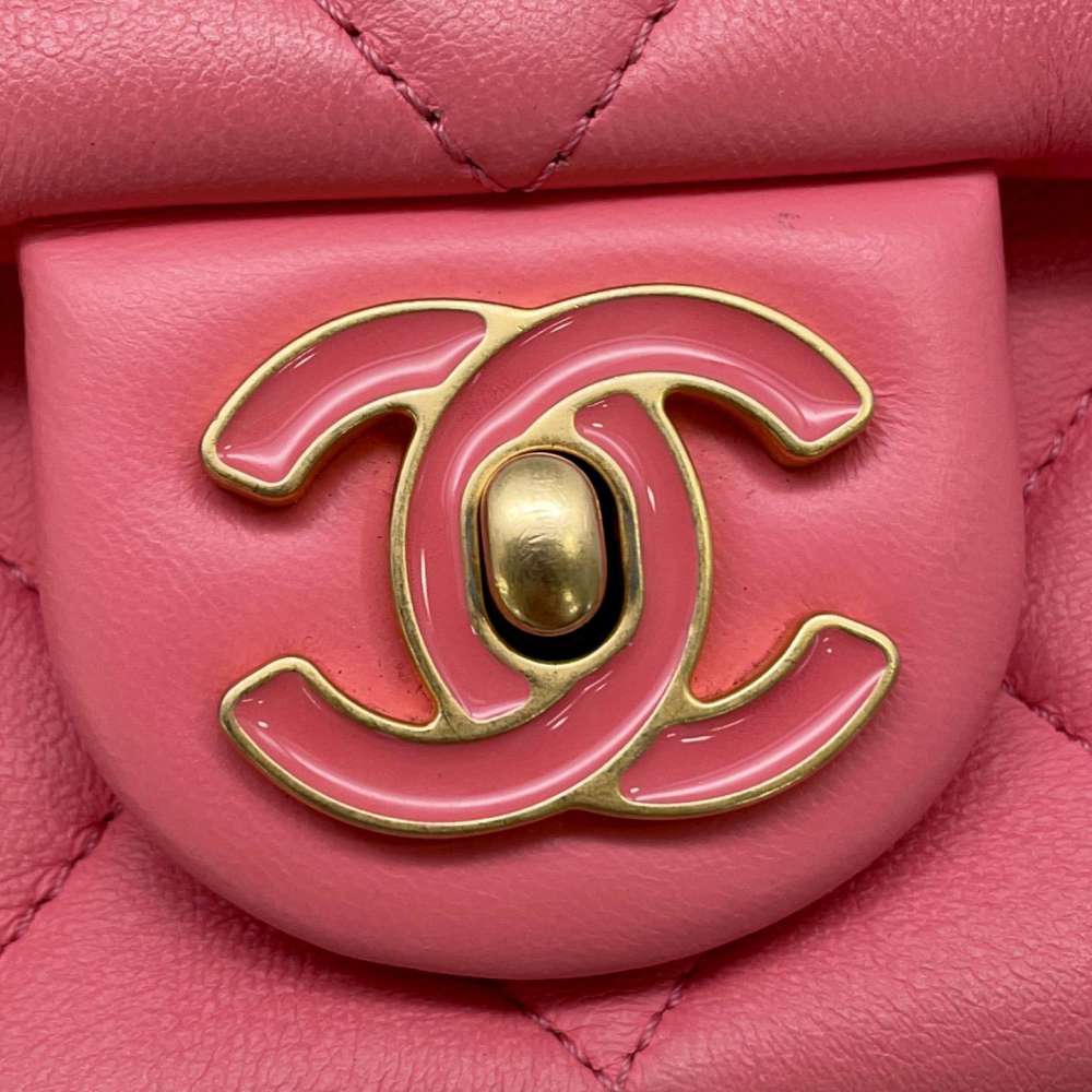 CHANEL Matelasse ChainShoulder Bag PinkAS3114 Lambskin