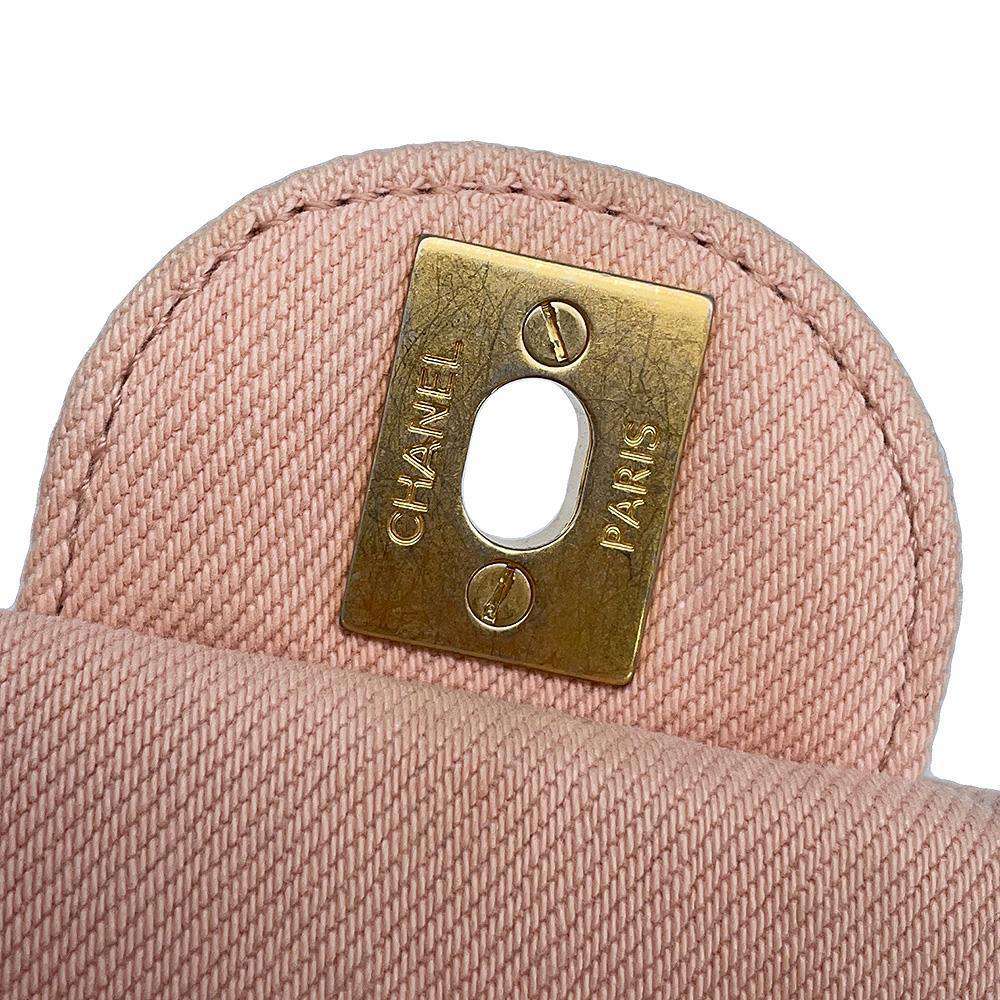 CHANEL COCO Flap ChainShoulder Bag PinkAS1595 Denim