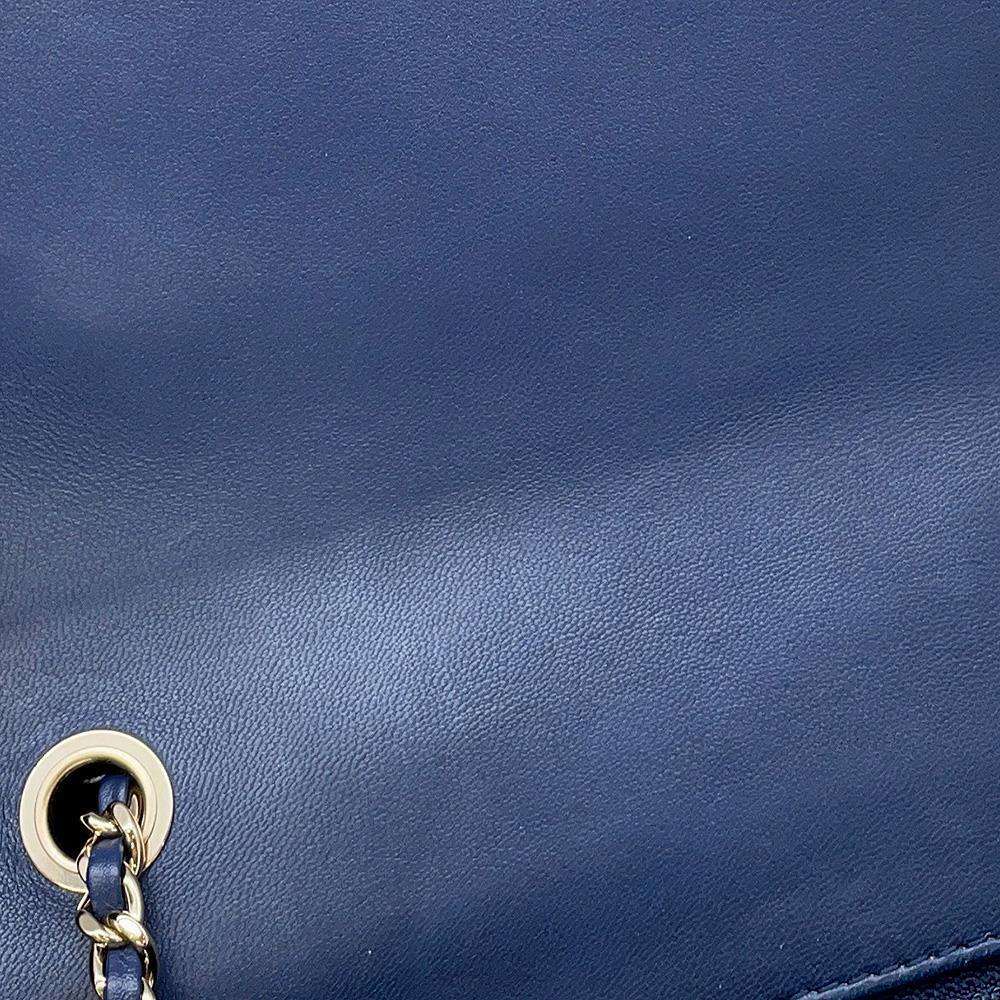 CHANEL CC Logo ChainShoulder Bag NavyAS0321 Leather