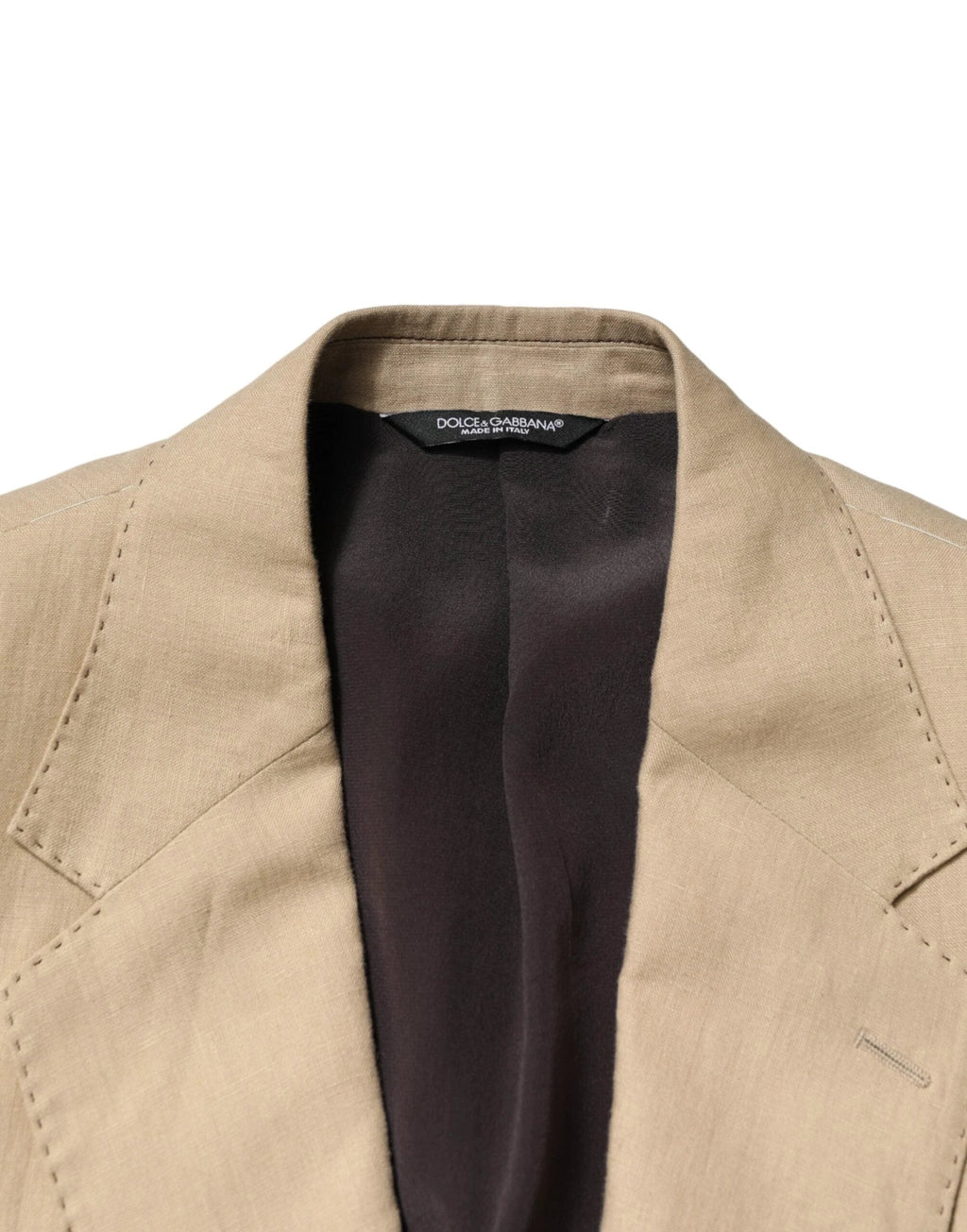 Dolce & Gabbana Beige Linen Single Breasted 2 Piece Suit