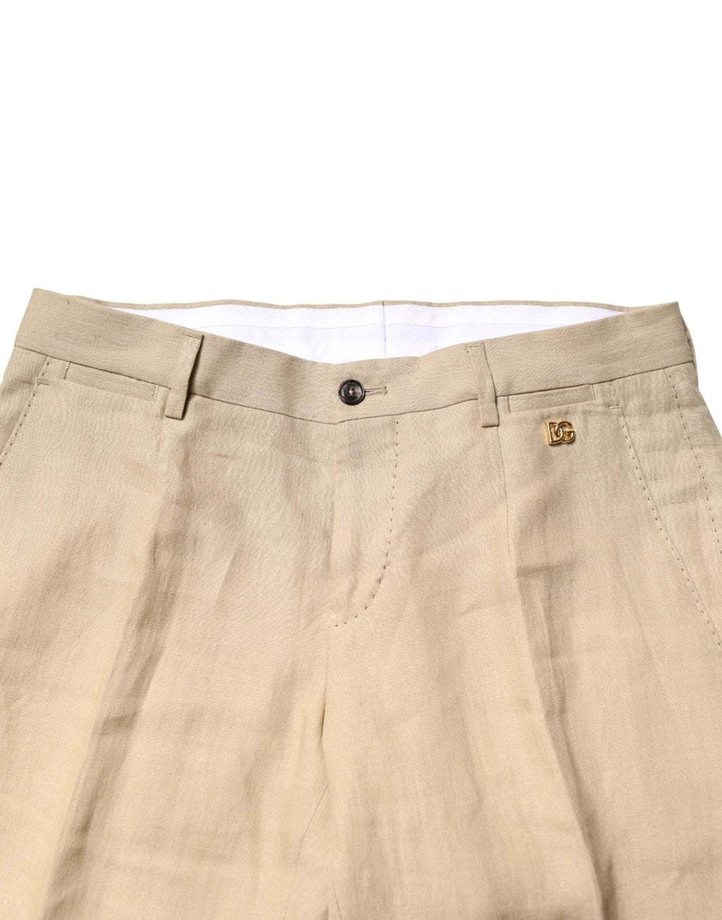 Dolce & Gabbana Beige Linen Single Breasted 2 Piece Suit