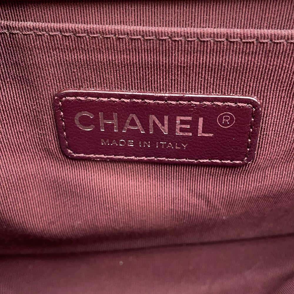CHANEL Boy Chanel ChainShoulder Studded RedA67086 Vintage calf Size 25
