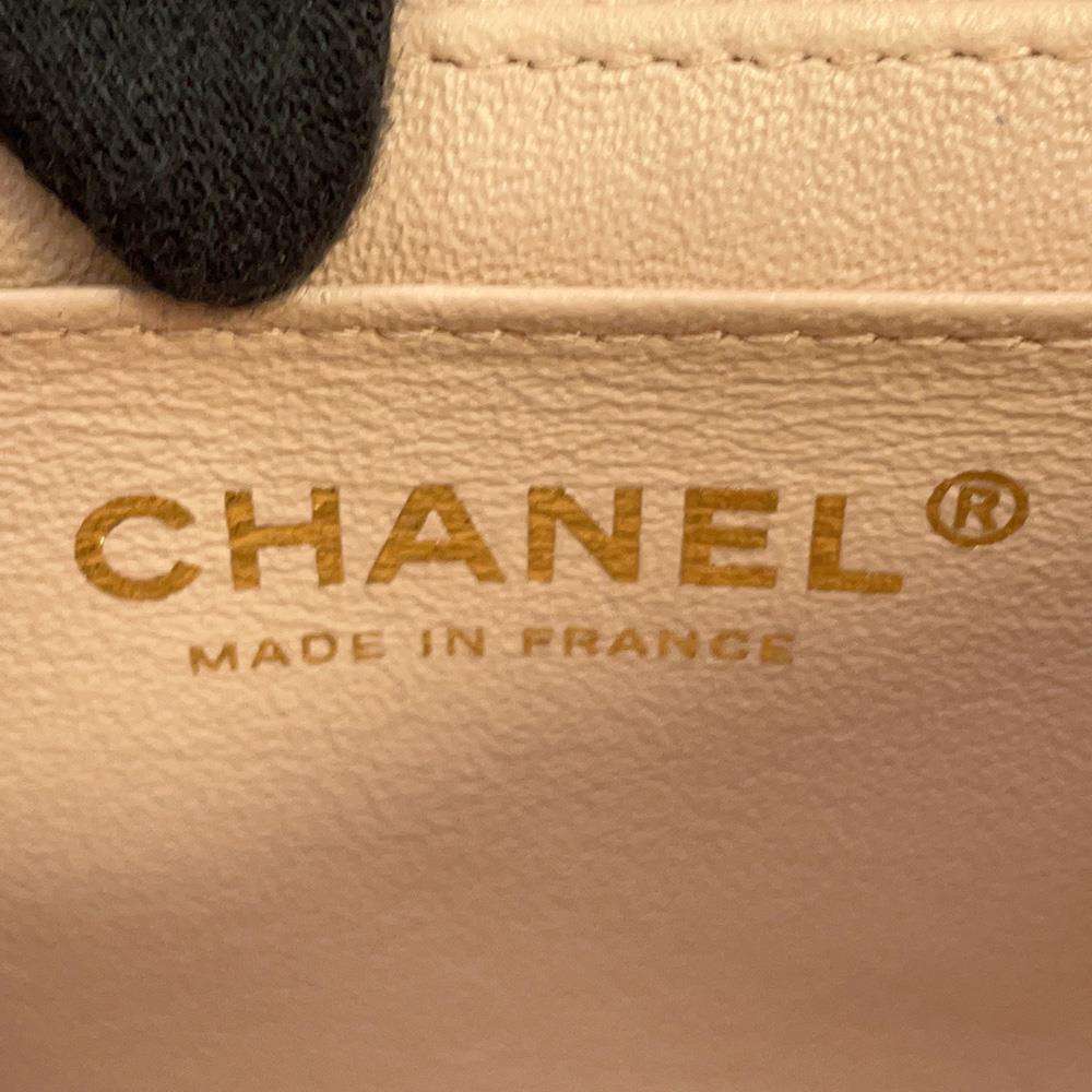 CHANEL Mini Matelasse Chain Shoulder Bag Pink/BlackA69900 Lambskin Size 20