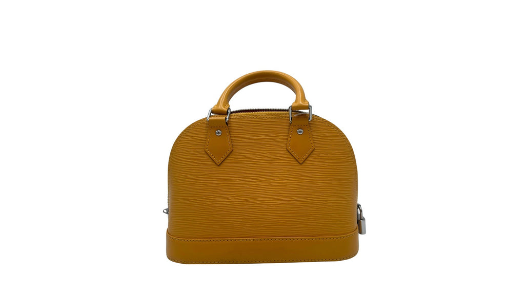 Louis Vuitton Alma Handbag Epi Leather Yellow Leather Handbag