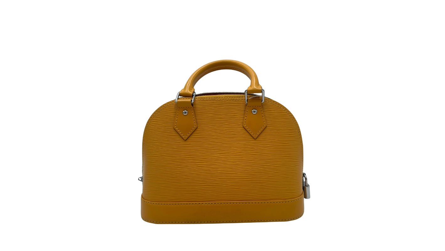 Louis Vuitton Alma Handbag Epi Leather Yellow Leather Handbag