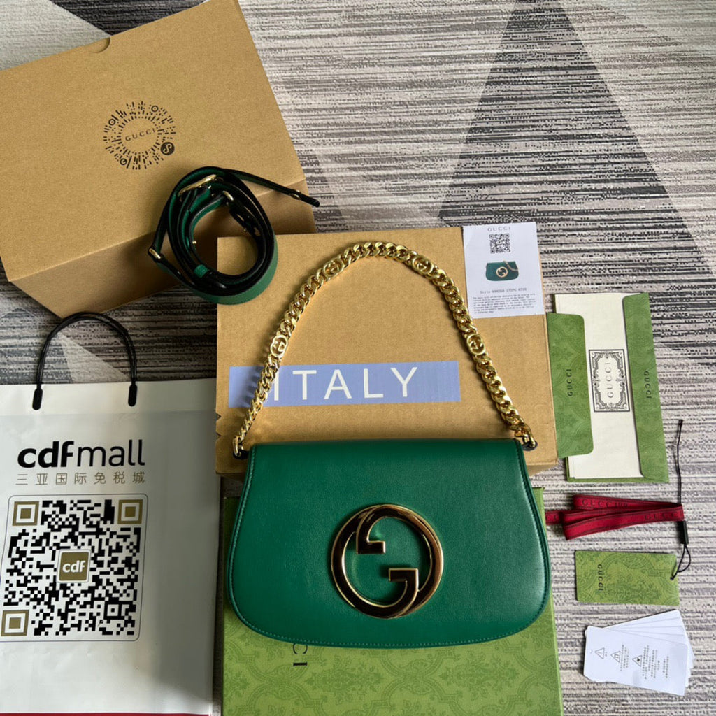 Gucci BlonDiore Shoulder Bag Green For Women, Women’s Bags 11in/28cm Gucci‎