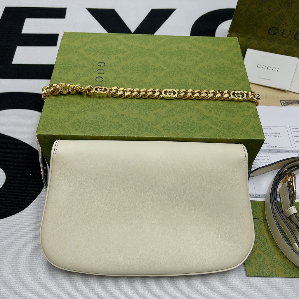 BlonGLAMIe Shoulder Bag White For Women, Women’s Bags 11in/28cm 699268 UXX0G 9022