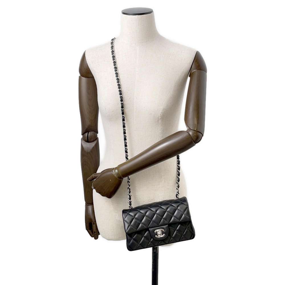CHANEL Matelasse ChainShoulder BlackA69900 Lambskin Size Mini