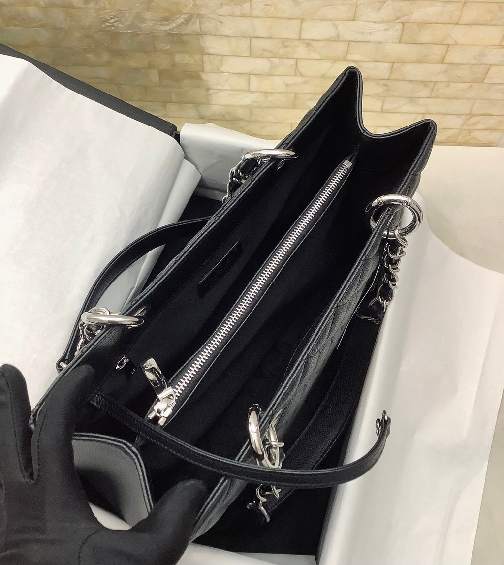 Chanel Classic Tote Bag SiLouis Vuittoner Hardware Black For Women 13.3in/34cm