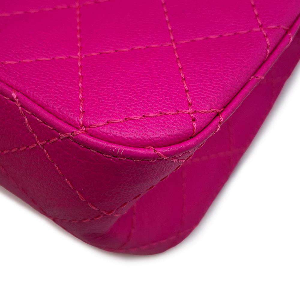 CHANEL 2.55 ChainShoulder Bag shocking pinkAS0874 Leather Size Mini