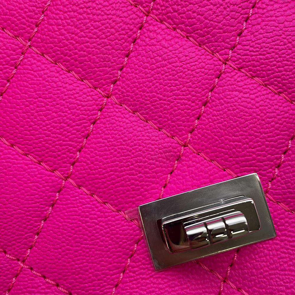 CHANEL 2.55 ChainShoulder Bag shocking pinkAS0874 Leather Size Mini