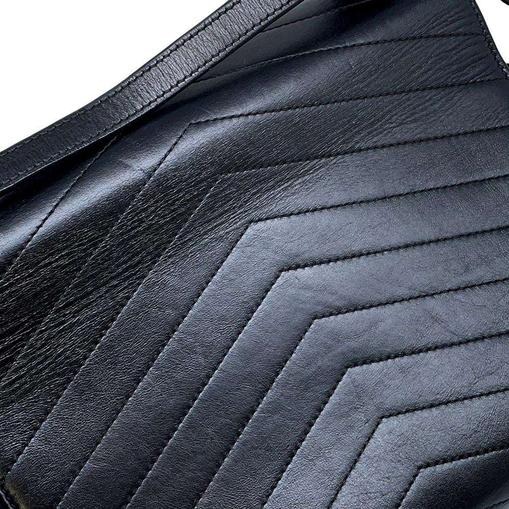 CHANEL V Stitch ChainShoulder BlackA57491 Leather