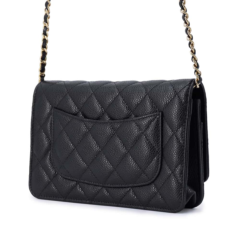 CHANEL Matelasse Classic Flap Chain Wallet BlackAP0250 Caviar Leather