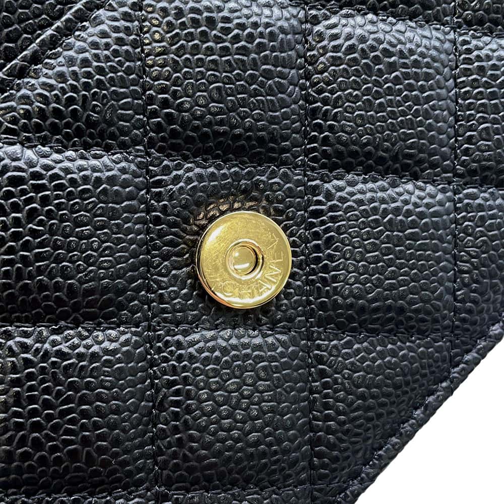 CHANEL Matelasse Classic Flap Chain Wallet BlackAP0250 Caviar Leather