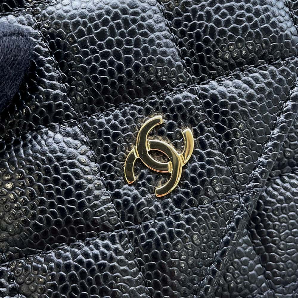 CHANEL Matelasse Classic Flap Chain Wallet BlackAP0250 Caviar Leather