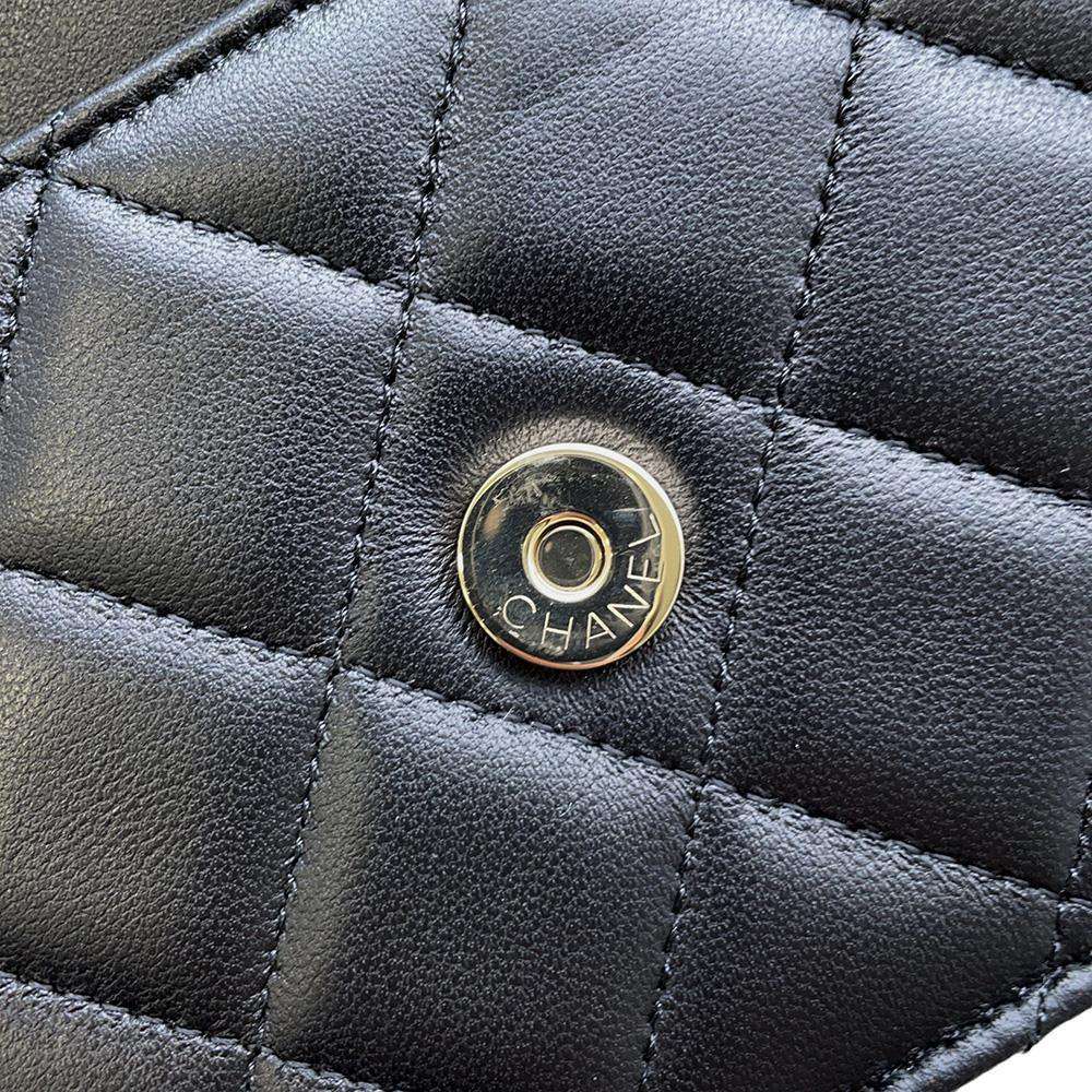 CHANEL Matelasse Classic Chain Wallet Icon BlackAP0250 Lambskin