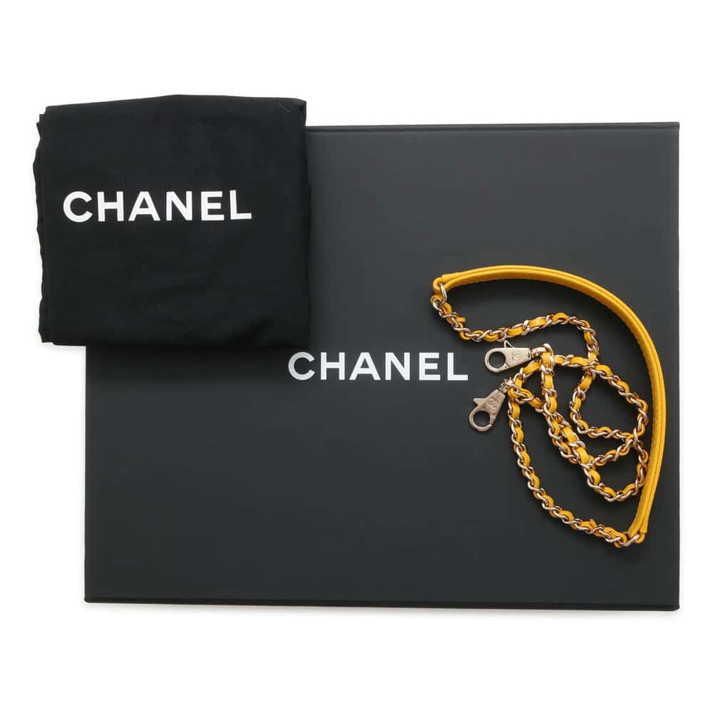 CHANEL Matelasse Coco Handle 2wayChainShoulder YellowA92990 Caviar Leather Size XS