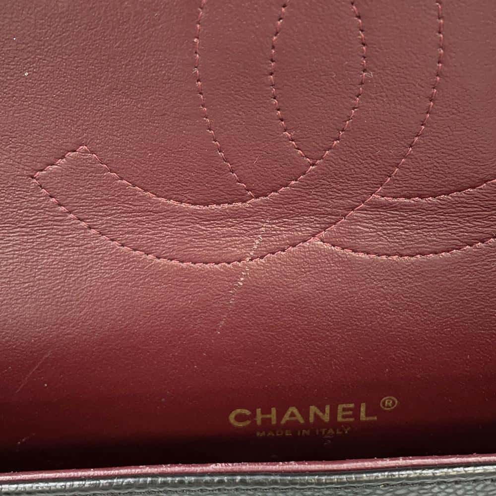 CHANEL Jumbo Matelasse W Flap ChainShoulder Bag BlackA58601 Caviar Leather Size 34