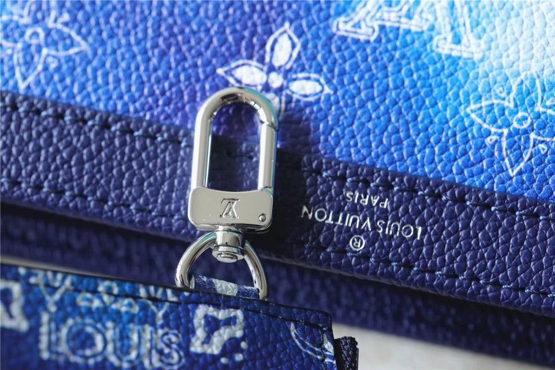 Louis Vuitton Gaston Wearable Wallet Monogram Blue For Men, Bags, Shoulder And Crossbody Bags 8.7in/22cm Louis Vuitton M81431