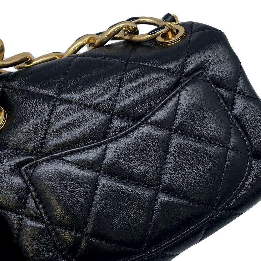 CHANEL Matelasse ChainShoulder Bag BlackAS3365 Lambskin