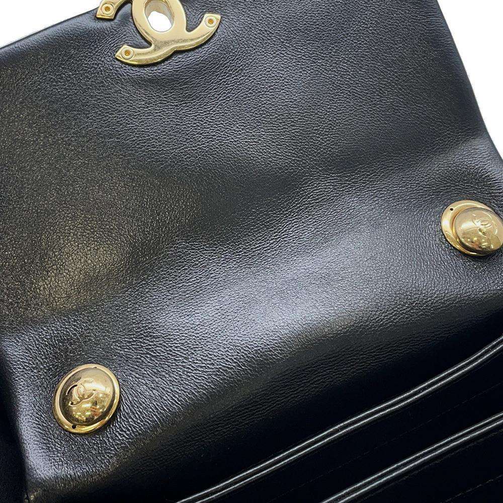 CHANEL Matelasse ChainShoulder Bag BlackAS3365 Lambskin