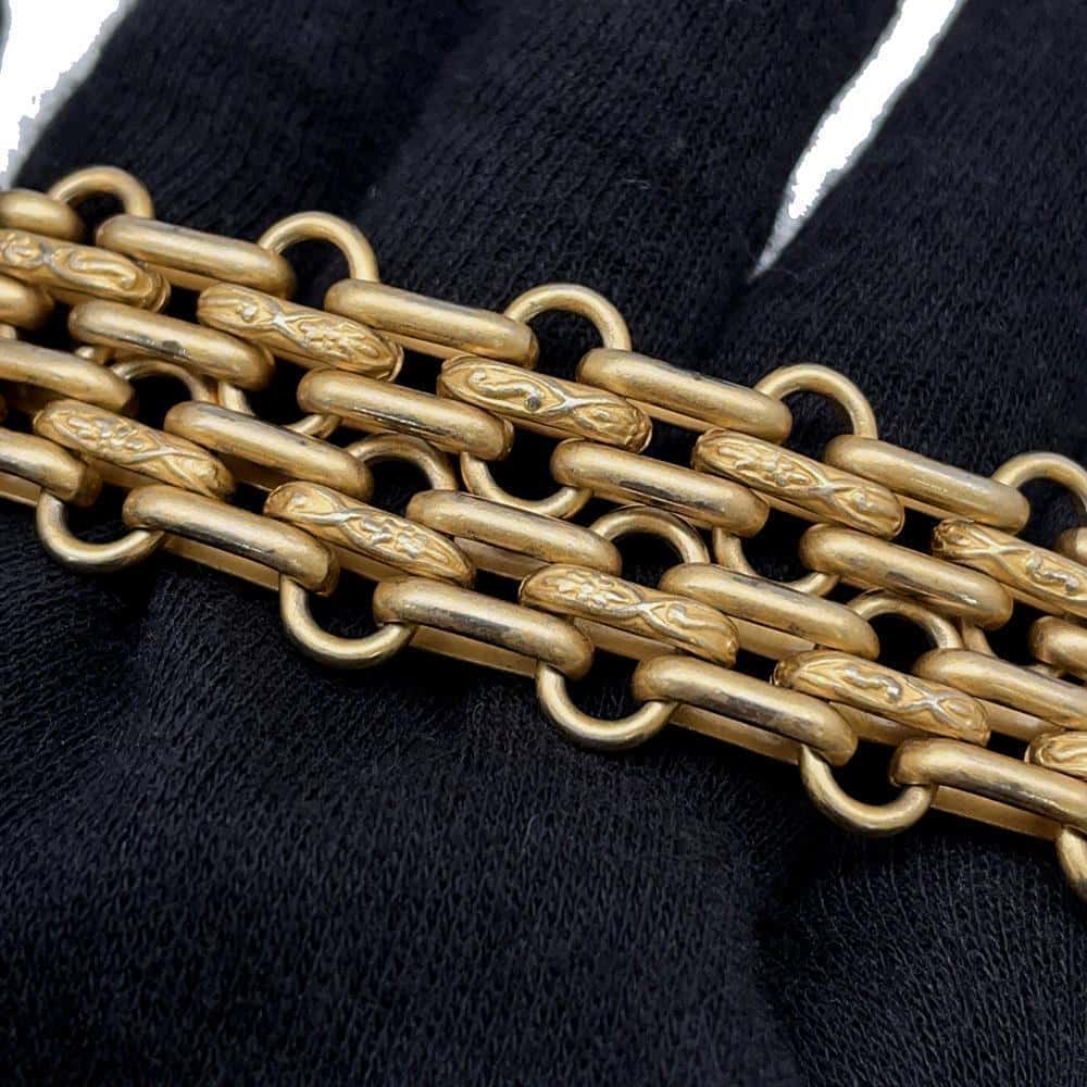 CHANEL 2.55 ChainShoulder Black/GoldAS0874 Embossed Leather