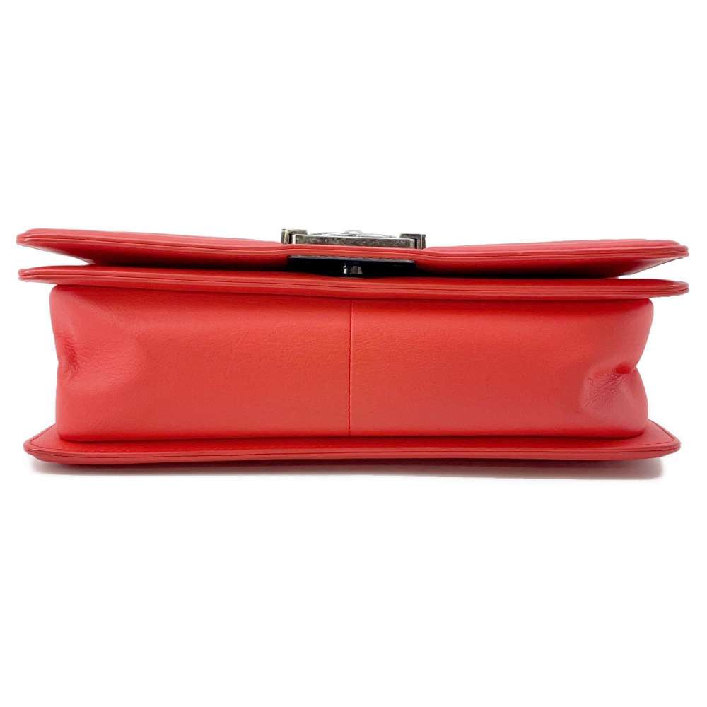 CHANEL Chevron Boy Chanel ChainShoulder CarnelianA67086 Lambskin