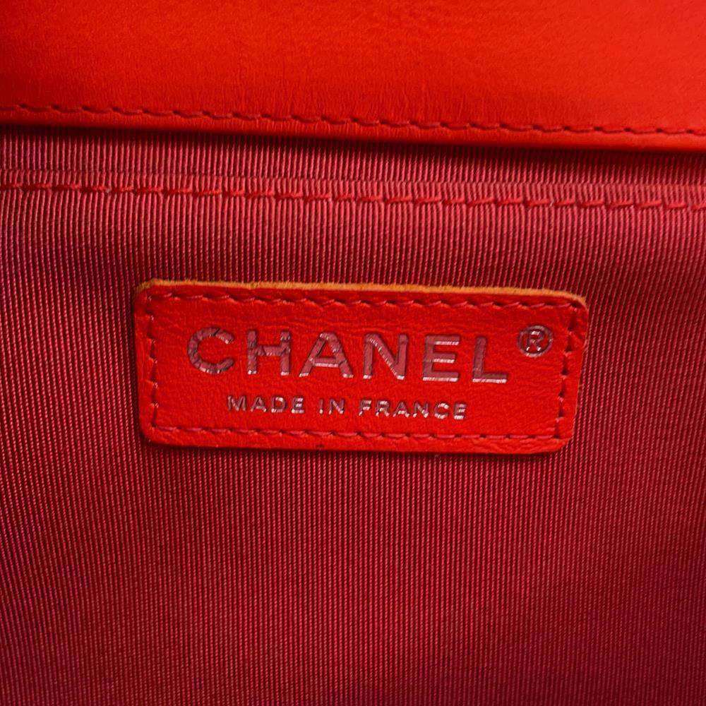 CHANEL Chevron Boy Chanel ChainShoulder CarnelianA67086 Lambskin