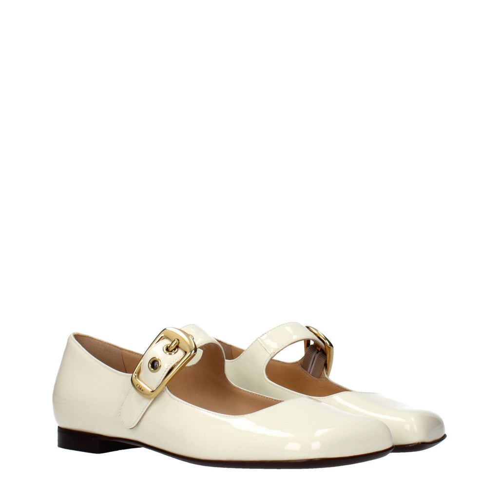 Chloé Beige Leather Ballet Women's Flats