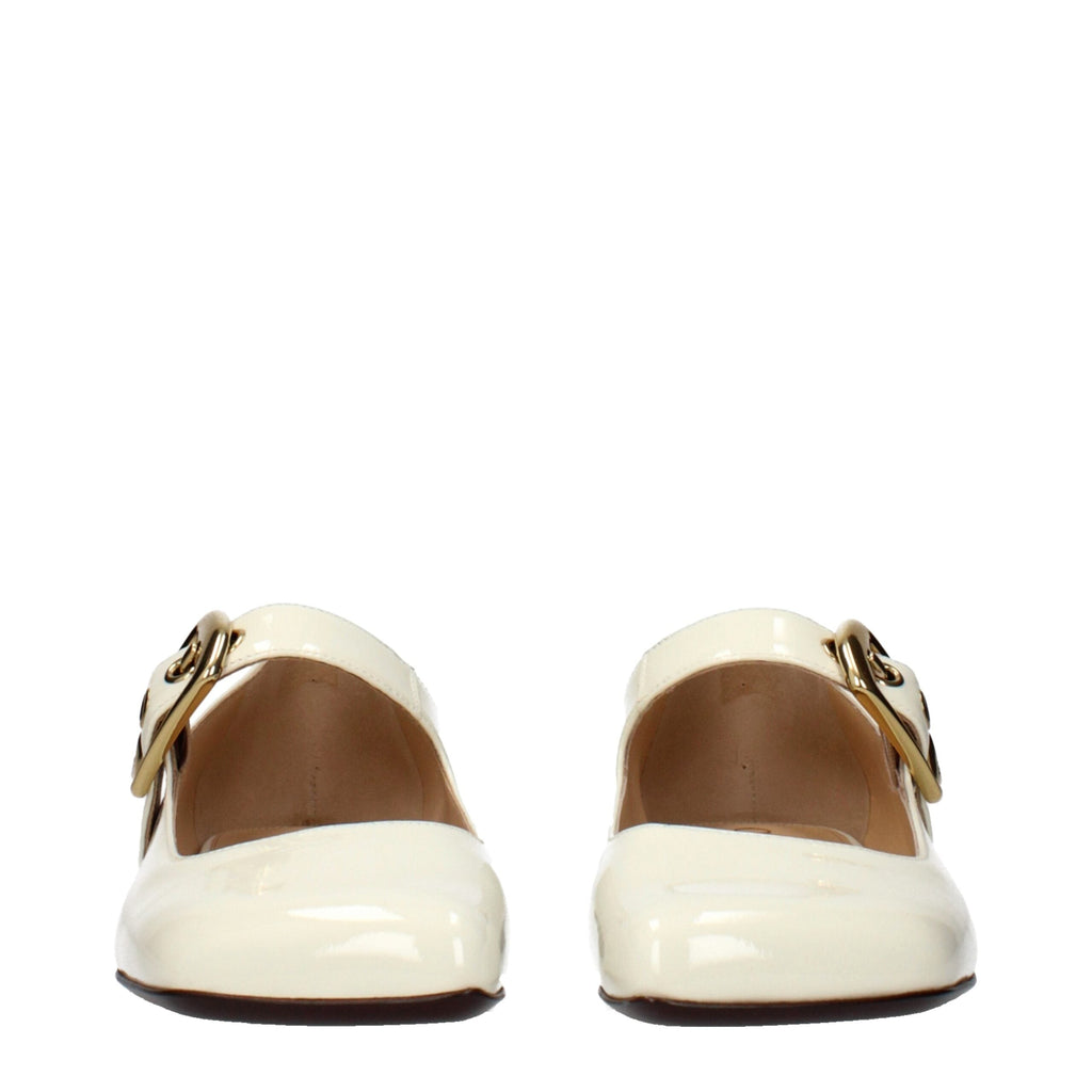 Chloé Beige Leather Ballet Women's Flats