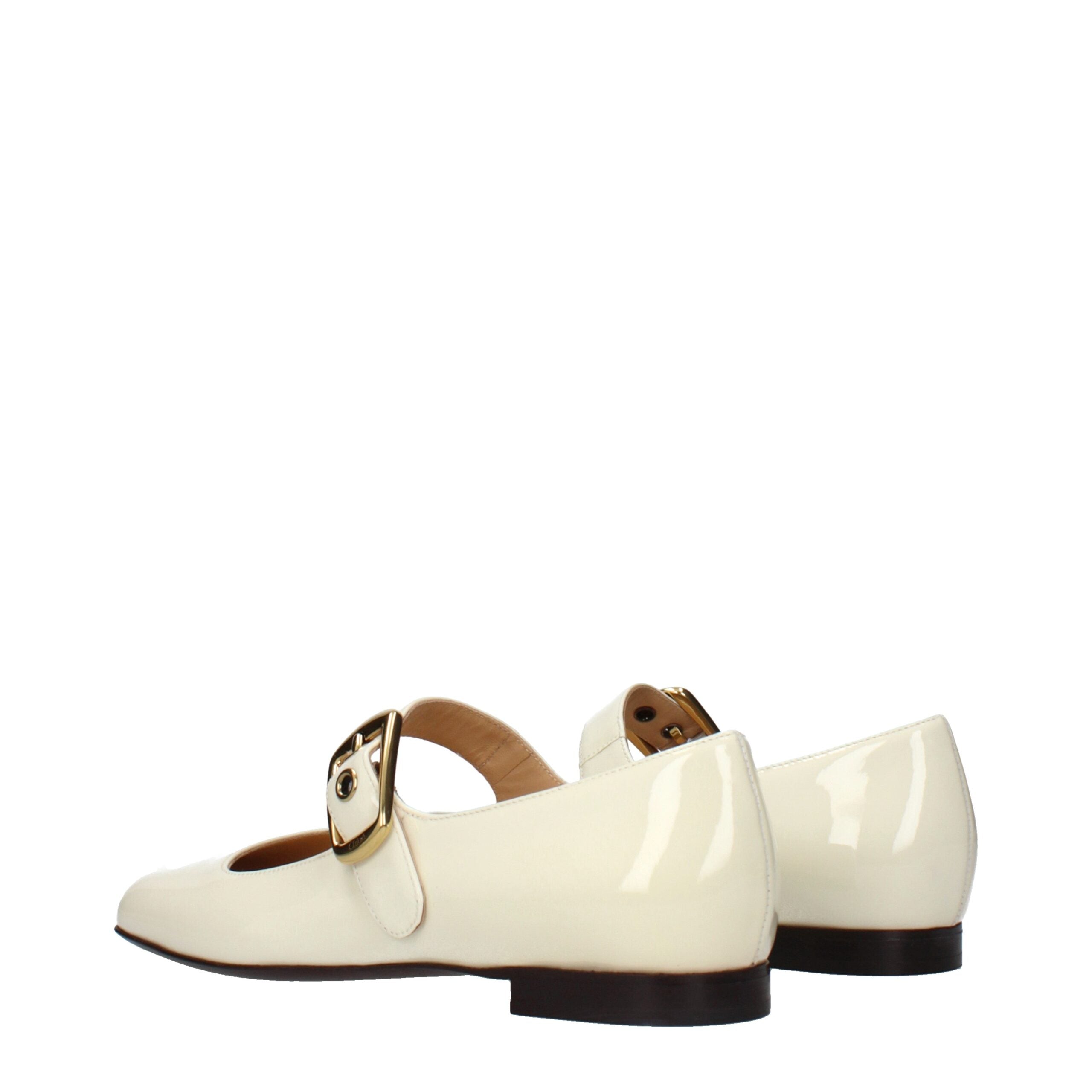 Chloé Beige Leather Ballet Women's Flats