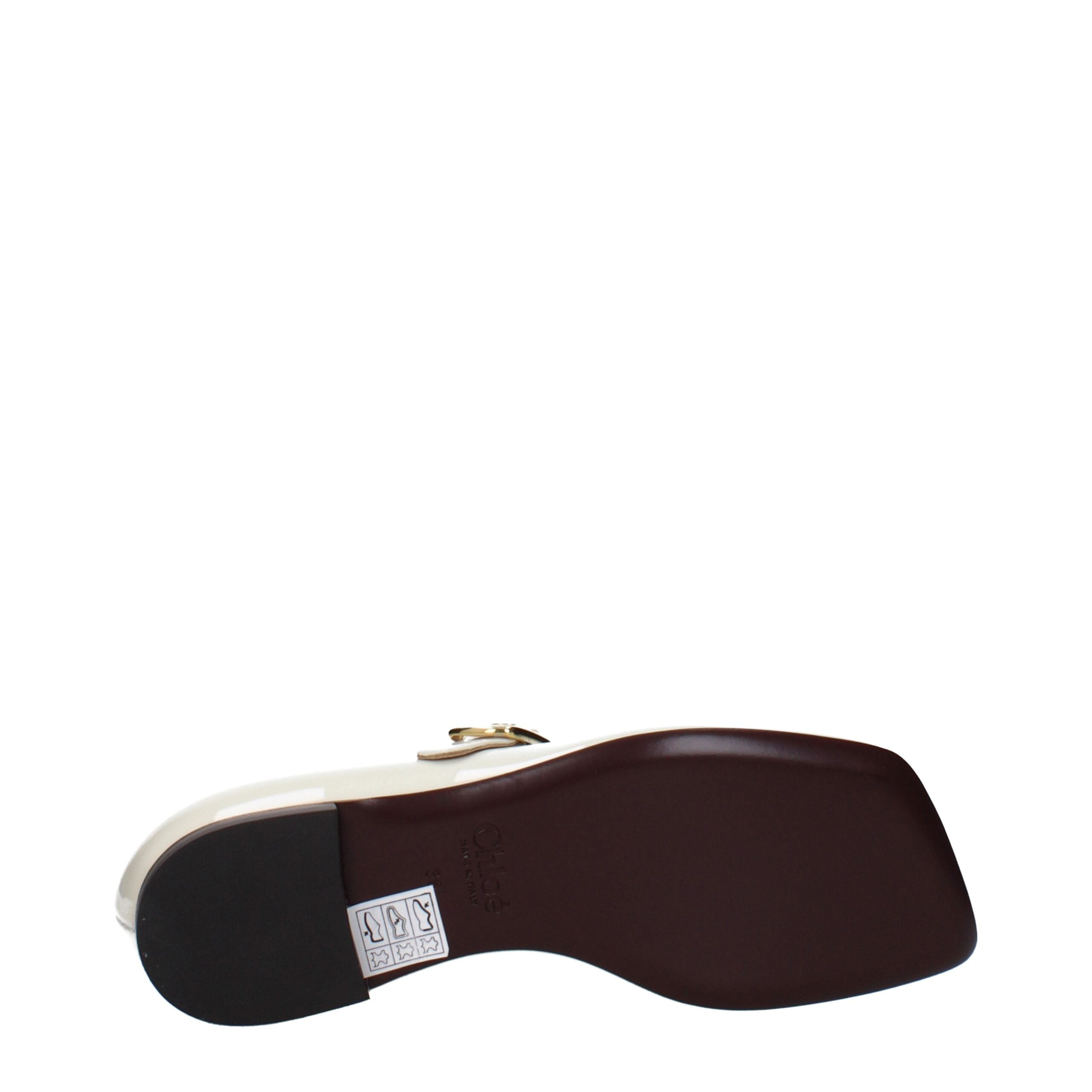 Chloé Beige Leather Ballet Women's Flats