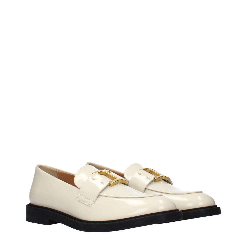 Chloé Beige Leather Slip-On Women's Loafers