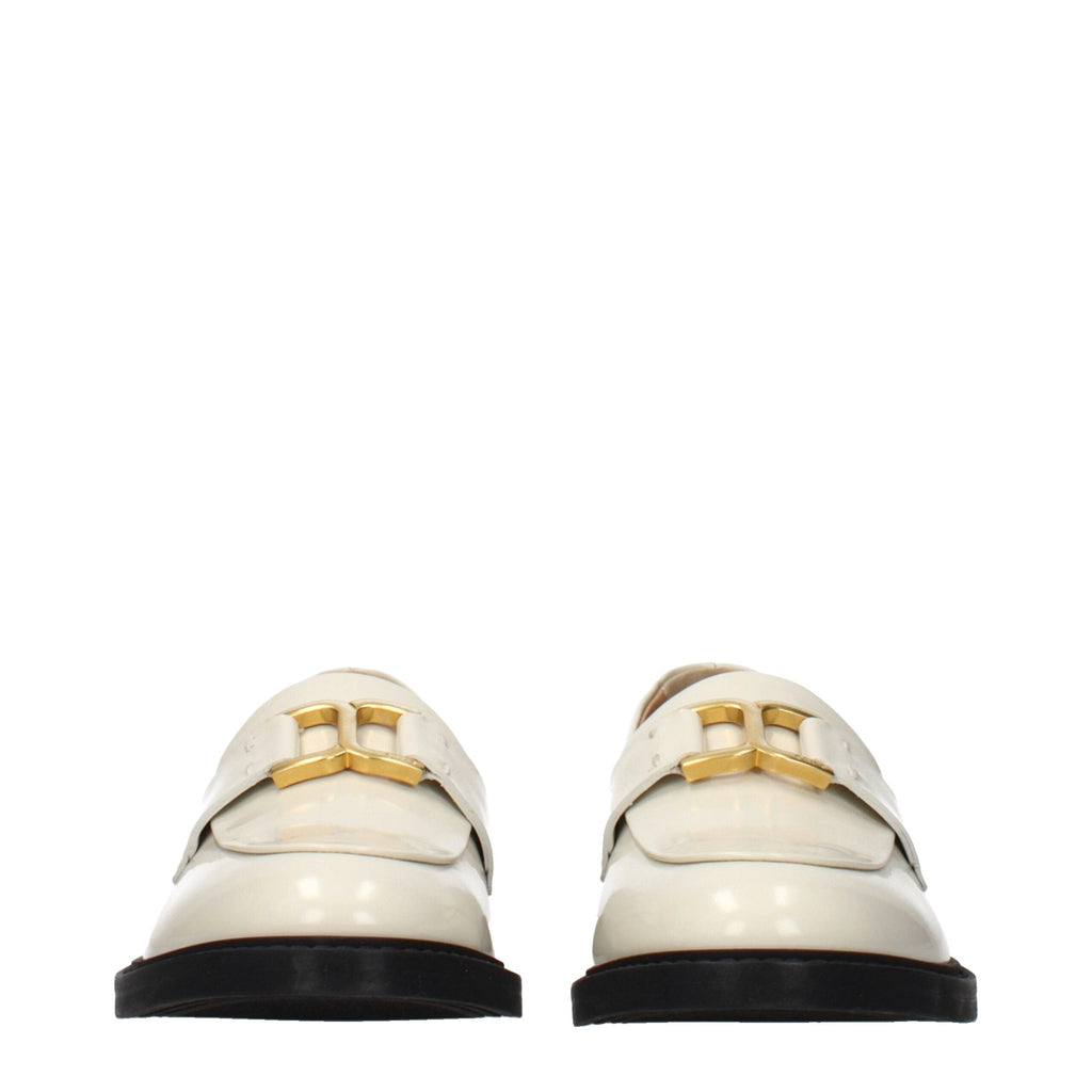 Chloé Beige Leather Slip-On Women's Loafers