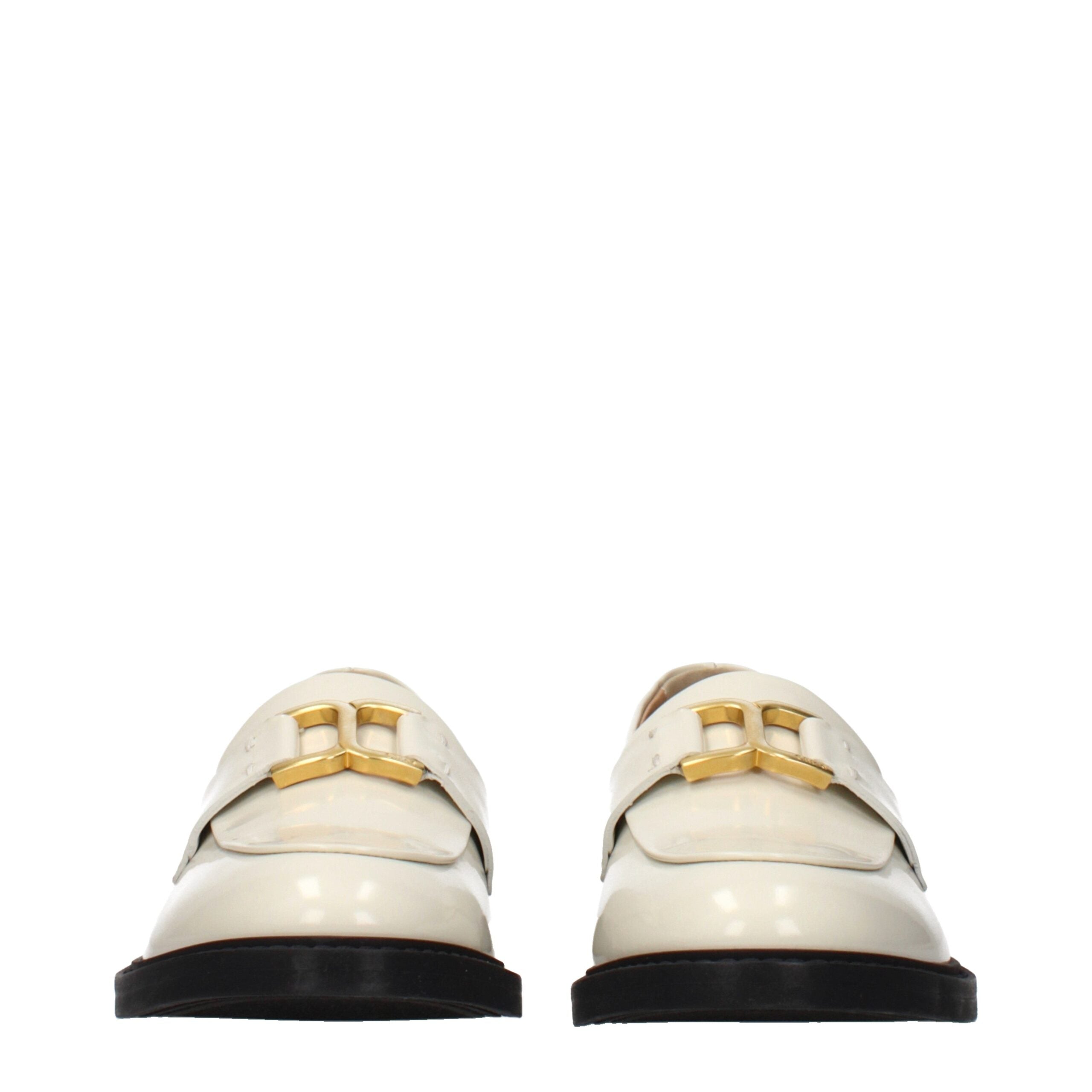 Chloé Beige Leather Slip-On Women's Loafers