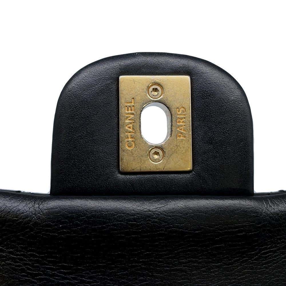 CHANEL Matelasse Single Flap ChainShoulder Bag BlackA94495 Lambskin
