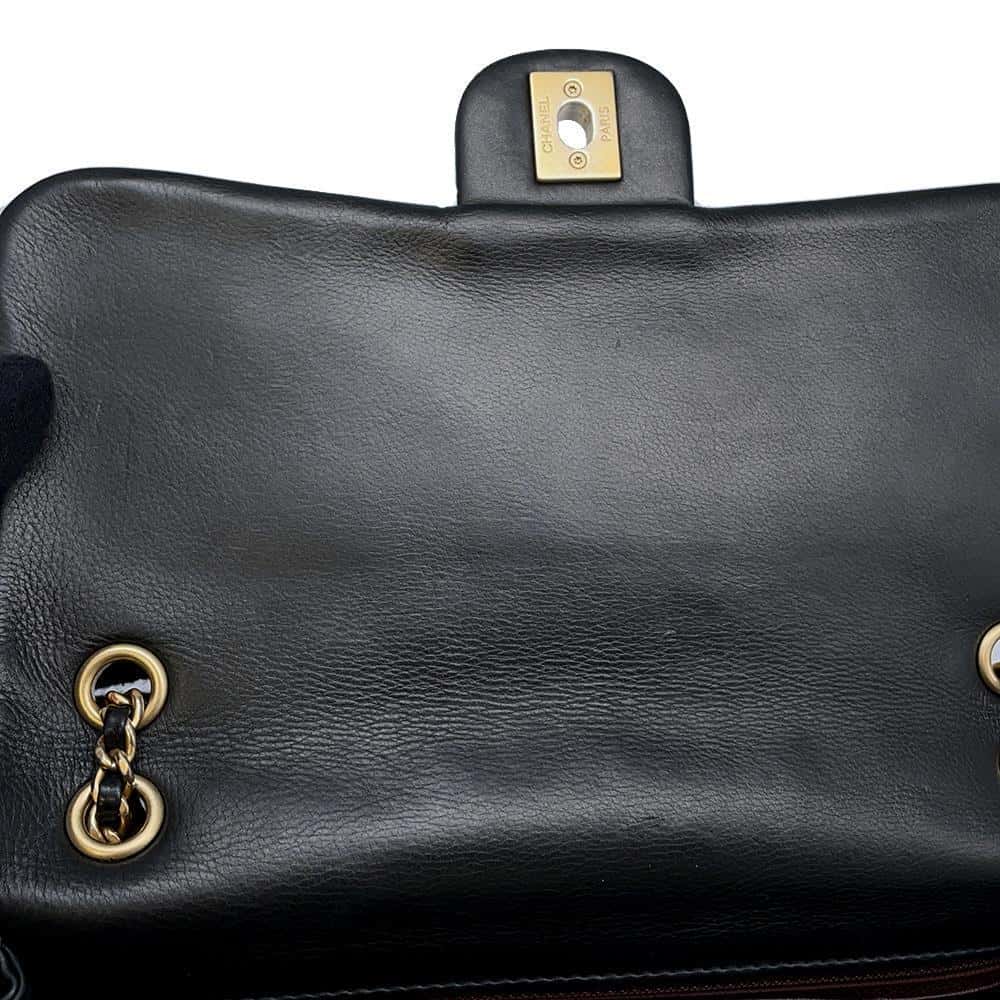 CHANEL Matelasse Single Flap ChainShoulder Bag BlackA94495 Lambskin