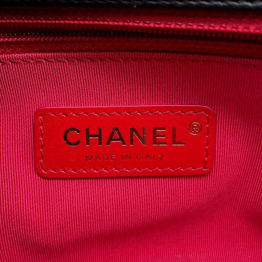 CHANEL Logo ChainShoulder Bag BlackAS4190 Lambskin