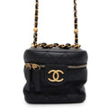 CHANEL Matelasse Vanity ChainShoulder Bag BlackAS3228 Calf Leather