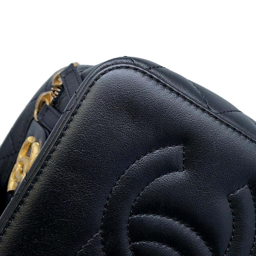 CHANEL Matelasse Vanity ChainShoulder Bag BlackAS3228 Calf Leather