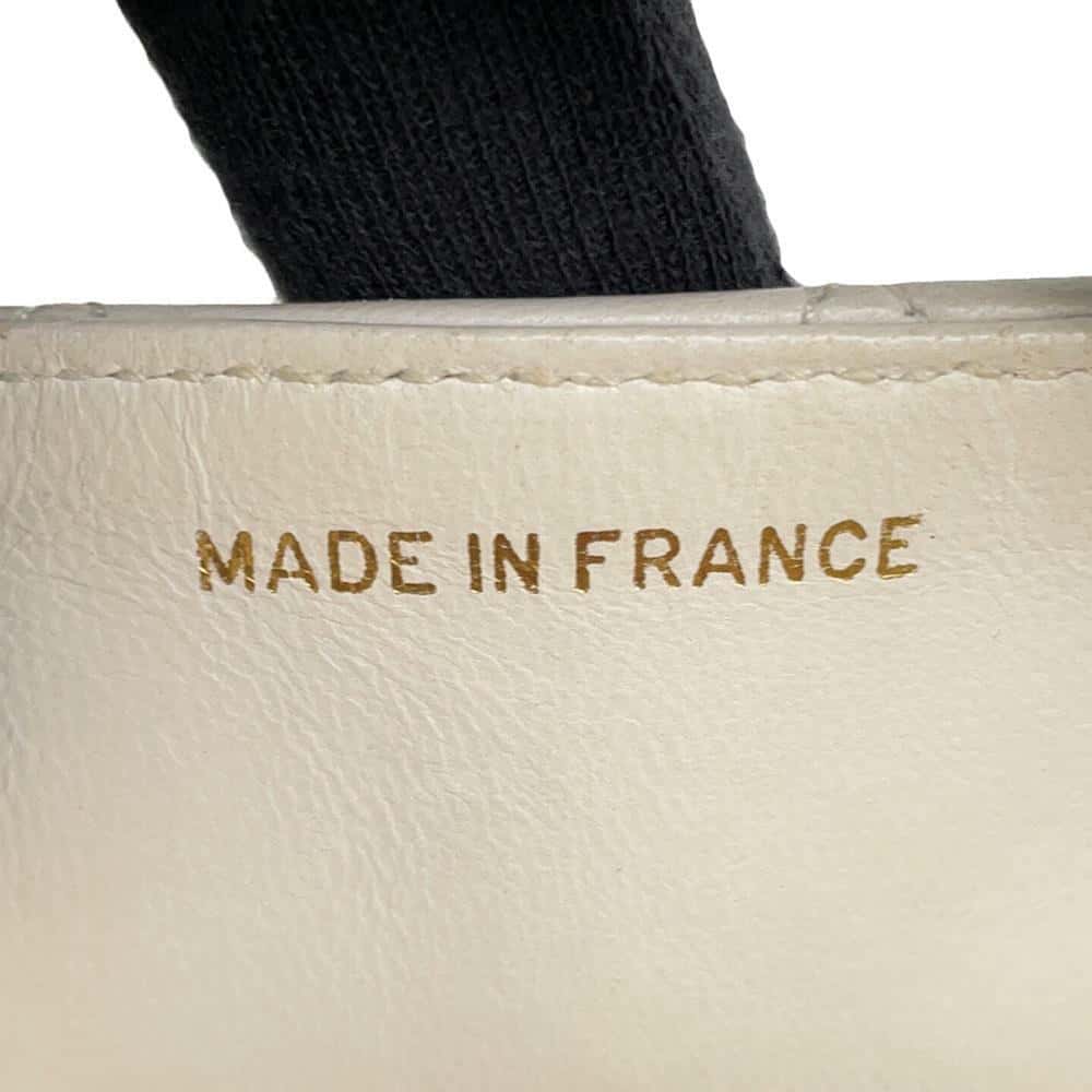CHANEL Matelasse ChainShoulder Bag White Lambskin