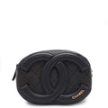 CHANEL CC Logo Crossbody Bag Black Lambskin