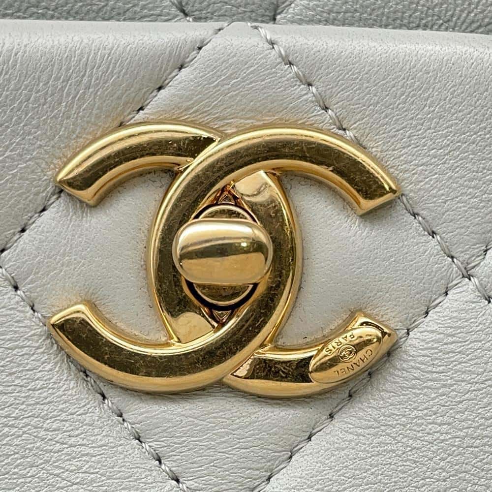 CHANEL Matelasse ChainShoulder Bag GrayAS3367 Lambskin