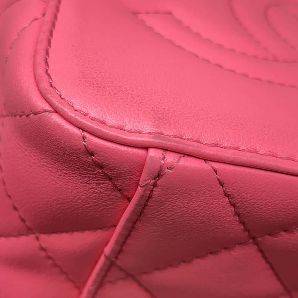 CHANEL Matelasse Vanity ChainShoulder Bag Pink Lambskin