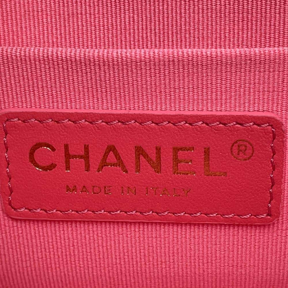 CHANEL Matelasse Vanity ChainShoulder Bag Pink Lambskin