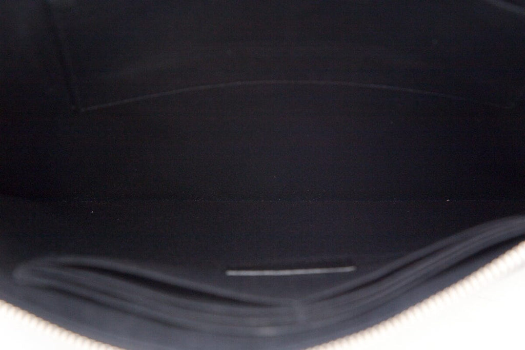 Saint Laurent Black Leather Clutch/Tablet Sleeve