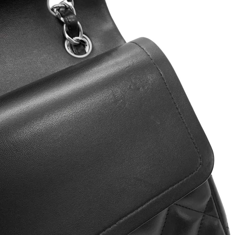 CHANEL Matelasse Double Flap ChainShoulder Bag BlackA58600 Lambskin Size 30