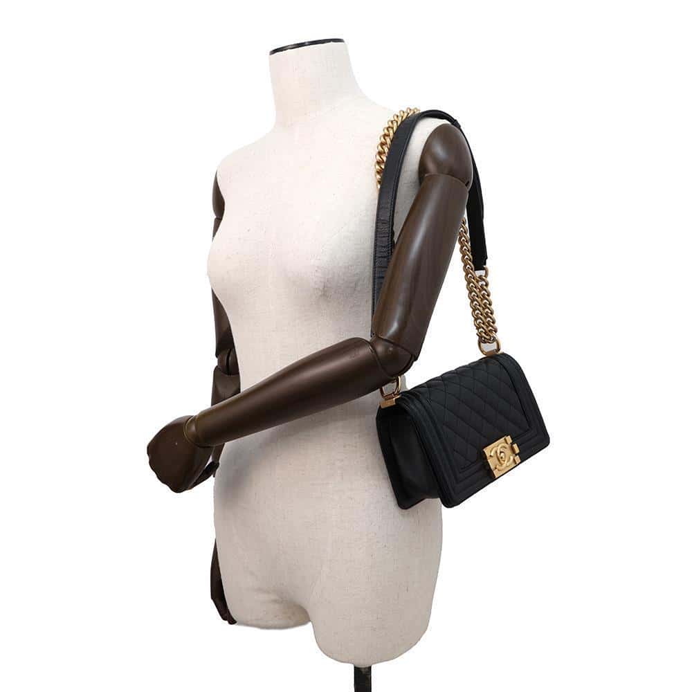 CHANEL Boy Chanel ChainShoulder Bag BlackA67085 Caviar Leather Size Small